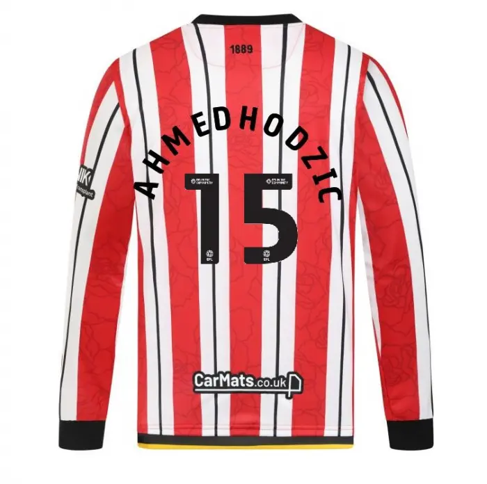 Sheffield United Football Shirts adult-home-shirt-ls-2425-15-ahmedhodzic-err00367-15 | Premium Kits For Fans