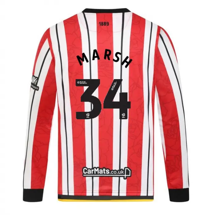 Sheffield United Football Shirts adult-home-shirt-ls-2425-34-marsh-err00367-34 | Premium Kits For Fans