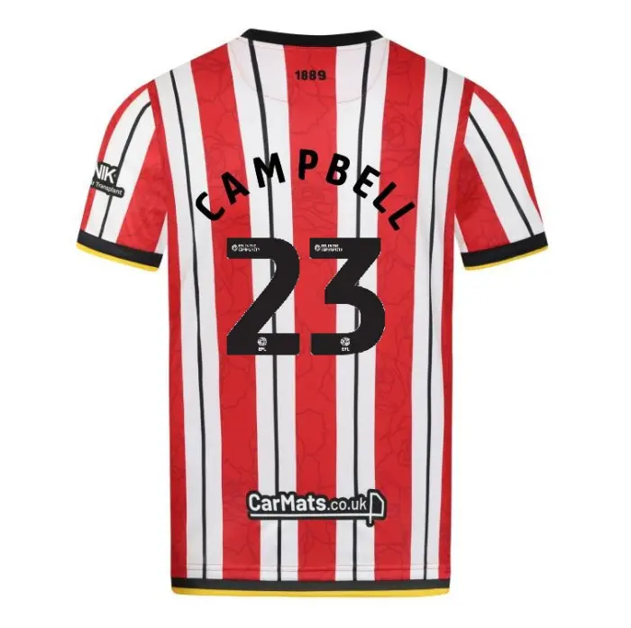 Sheffield United Football Shirts adult-home-shirt-ss-2425-23-campbell-err00366-23 | Premium Kits For Fans