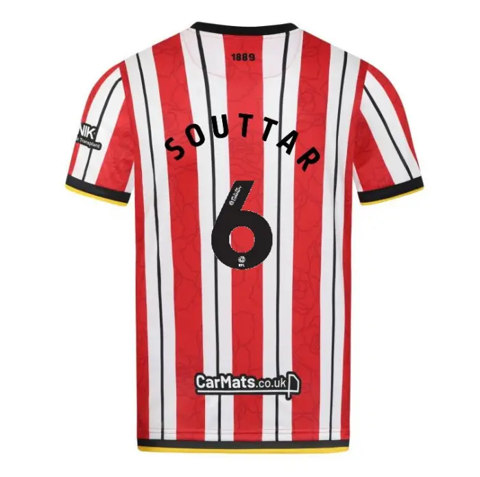 Sheffield United Football Shirts adult-home-shirt-ss-2425-6-souttar-err00366-06 | Premium Kits For Fans