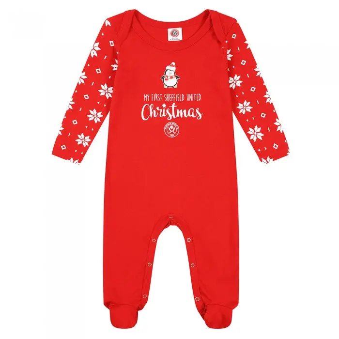 Sheffield United Football Shirts sufc-christmas-sleepsuit-man00582 | Premium Kits For Fans