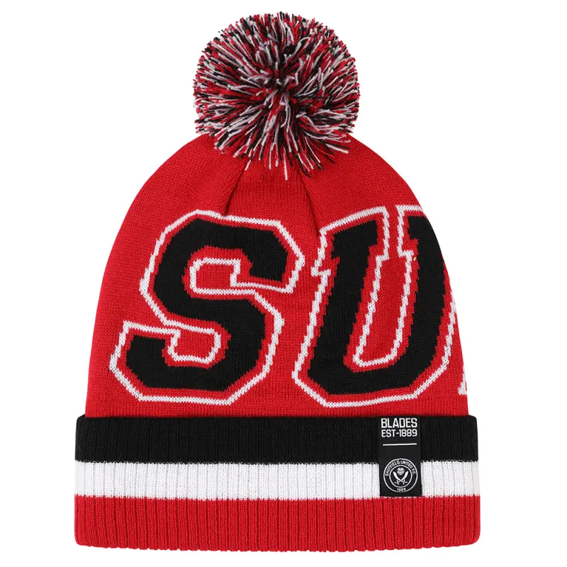Sheffield United Football Shirts sufc-text-bobble-hat-pea0047 | Premium Kits For Fans Sheffield United Football Shirts sufc-text-bobble-hat-pea0047 | Premium Kits For Fans