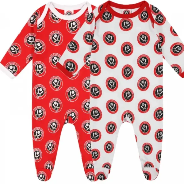 Sheffield United Football Shirts twin-pack-crest-sleepsuit-rw-hld00134 | Premium Kits For Fans