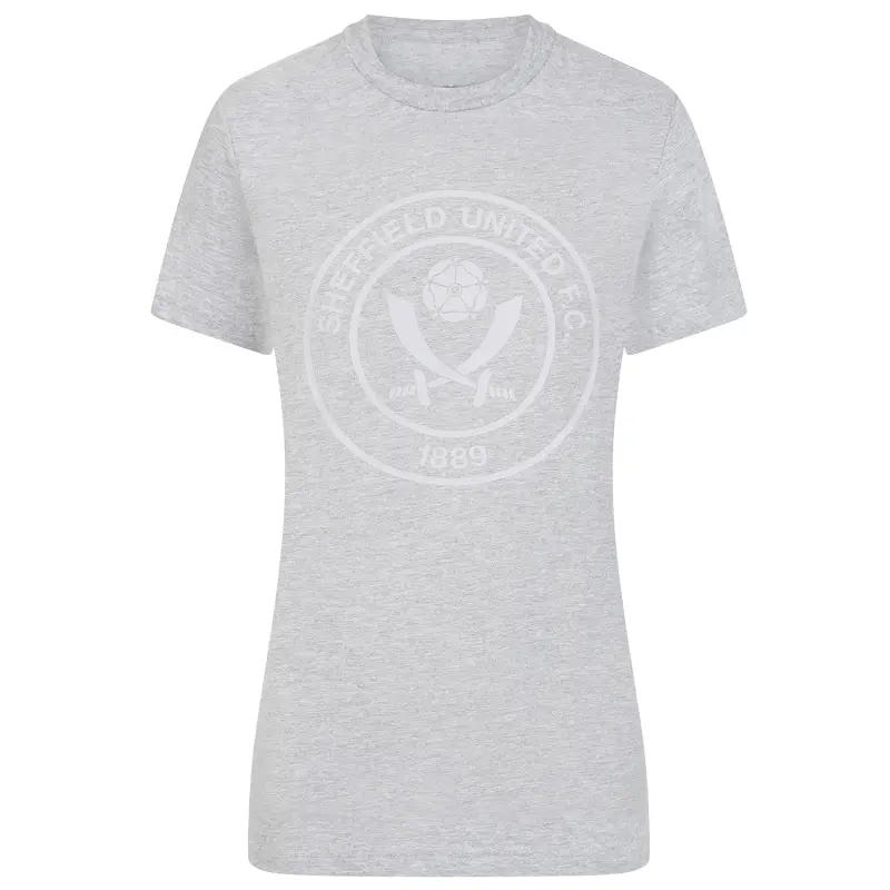 Sheffield United Football Shirts women-sheffield-united-crest-tee-grey-four0107 | Premium Kits For Fans