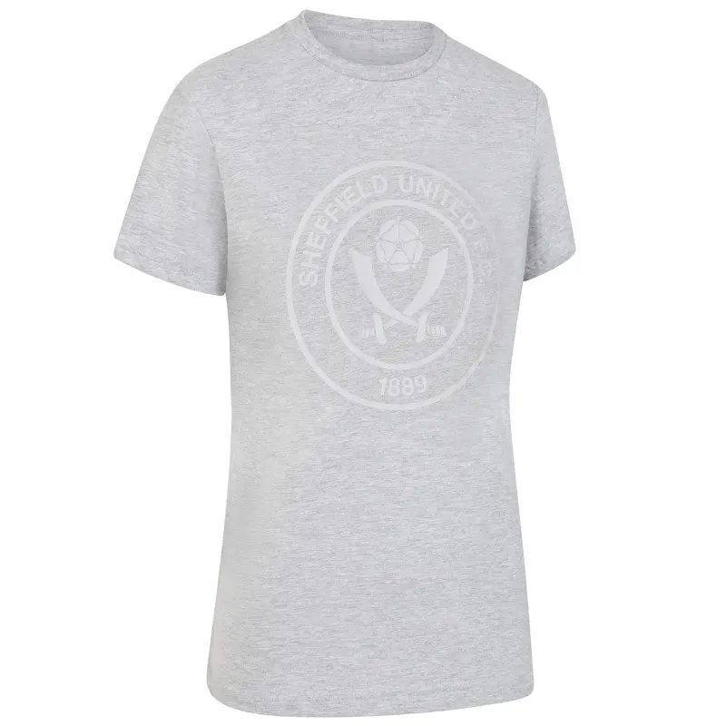 Sheffield United Football Shirts women-sheffield-united-crest-tee-grey-four0107 | Premium Kits For Fans